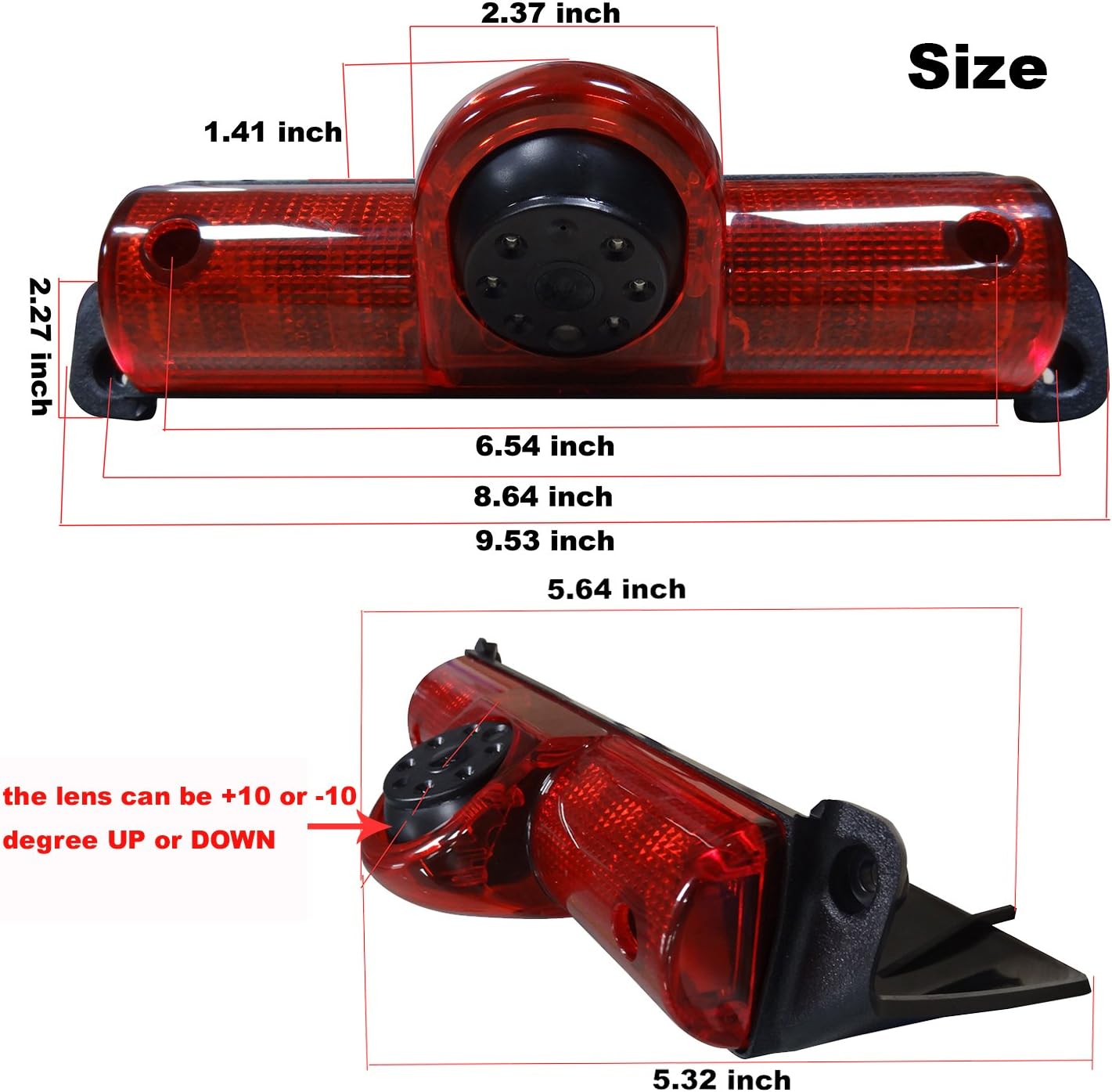 Car Brake Light Backup Camera for Chevrolet Express Van GMC Savana Van CCD Reverse Rear View Auto Camera Parking LED
