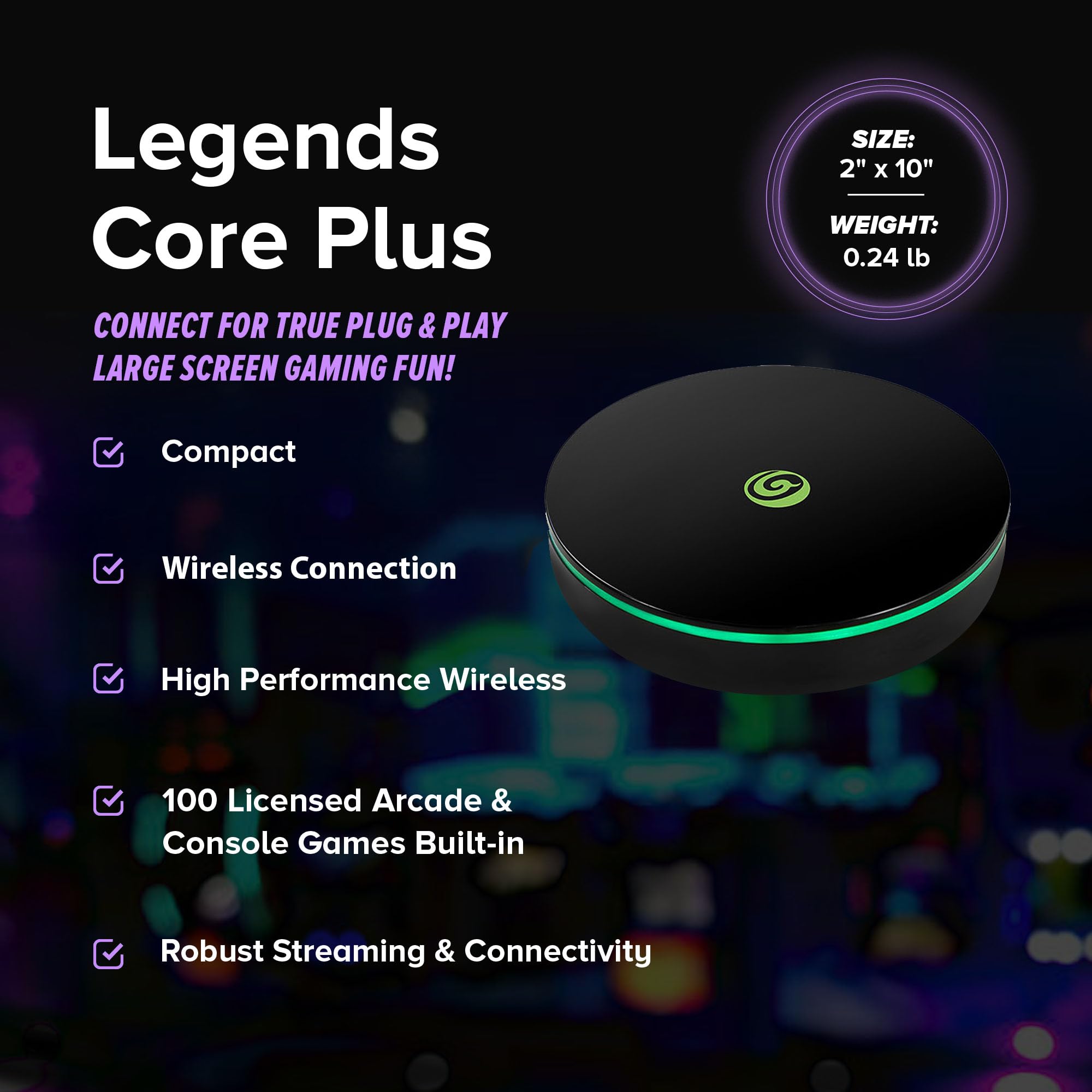 Legends QuadPlay Control Panel, USB Connection, Arcade Games, Classic Retro Video Games, Arcade & Console Games, Action Fighting Puzzle Sports & More, Home Arcade