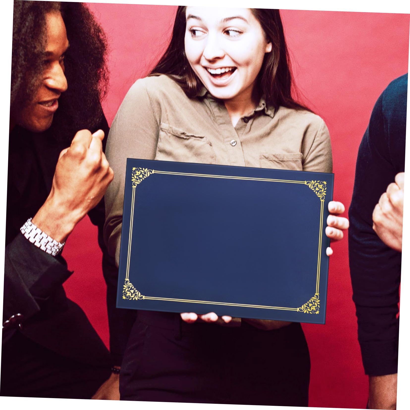 30 Stück Elegante Zertifikathüllen mit Goldfolie Rahmen Einzeln Einsetzbar für Urkunden Diplome Auszeichnungen für Schule Business und Feierlichkeiten
