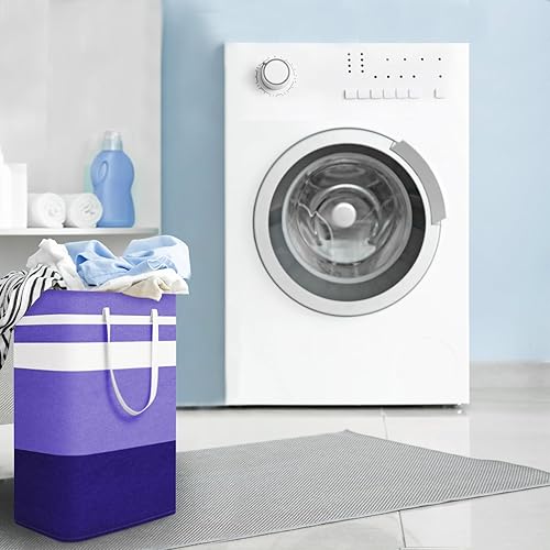 Miniatura 6 de Paquete de 2 cestas plegables para la ropa sucia, canastas grandes para la ropa sucia con asas, cestas de lavandería impermeables, cestas plegables