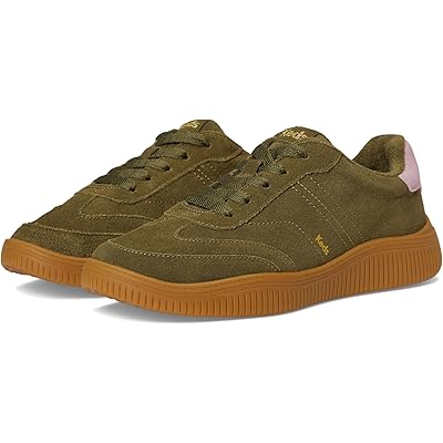 Женские кроссовки Keds Contest Lace Up olive/pink suede