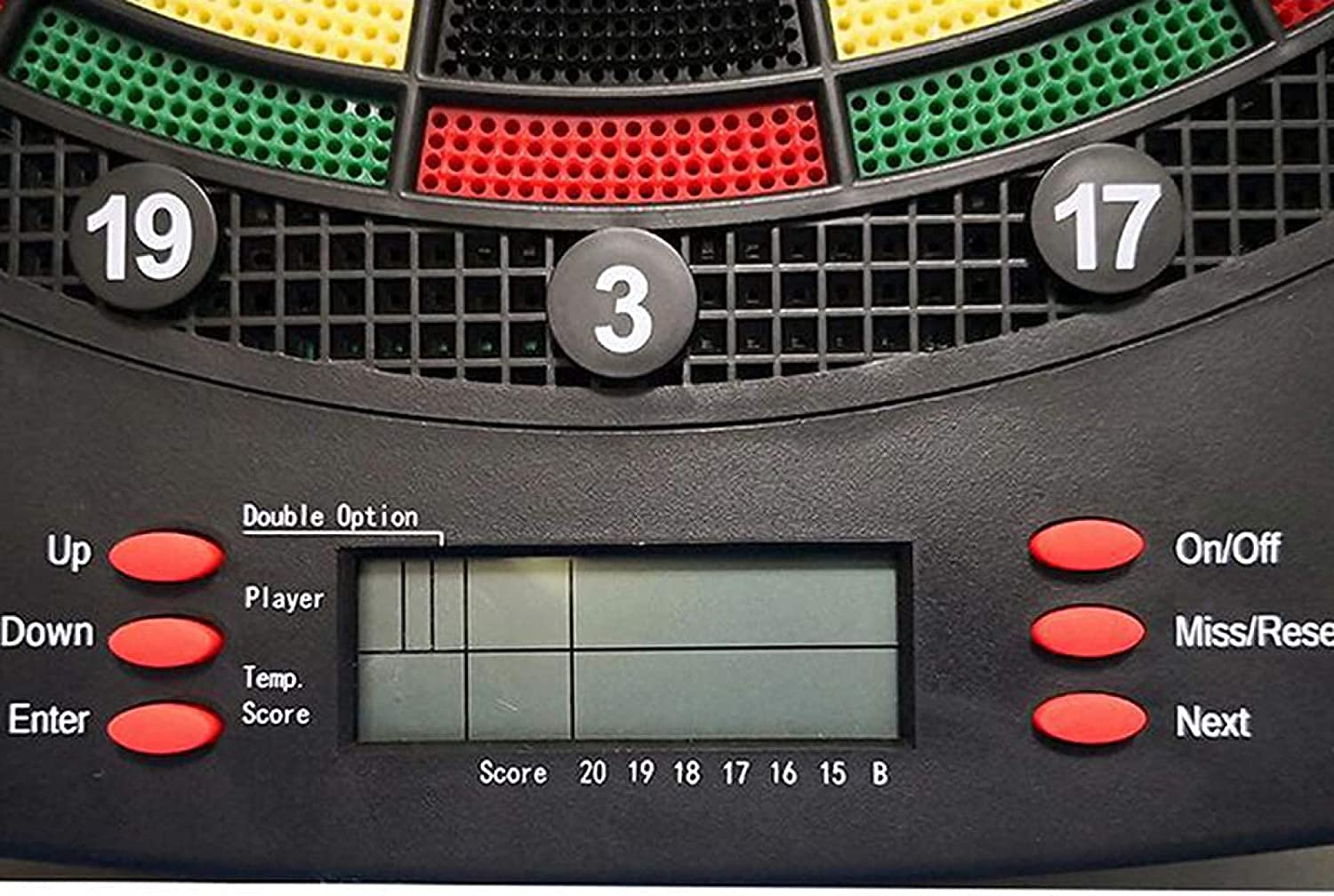 Tarcza do rzutek, Elektroniczna tarcza do darta, zestaw elektronicznej tarczy, 32 gry, z wyświetlaczem LCD i miejscem na 6 rzutek, opcja wielu gier, gotowy