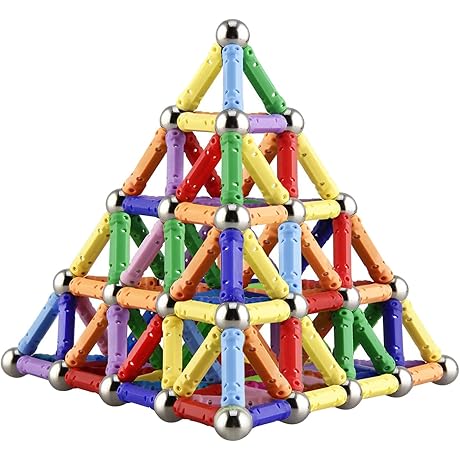 160Pcs Magnetic Building Sticks Blocks, Magnet Educational Toys For Kids And Adults