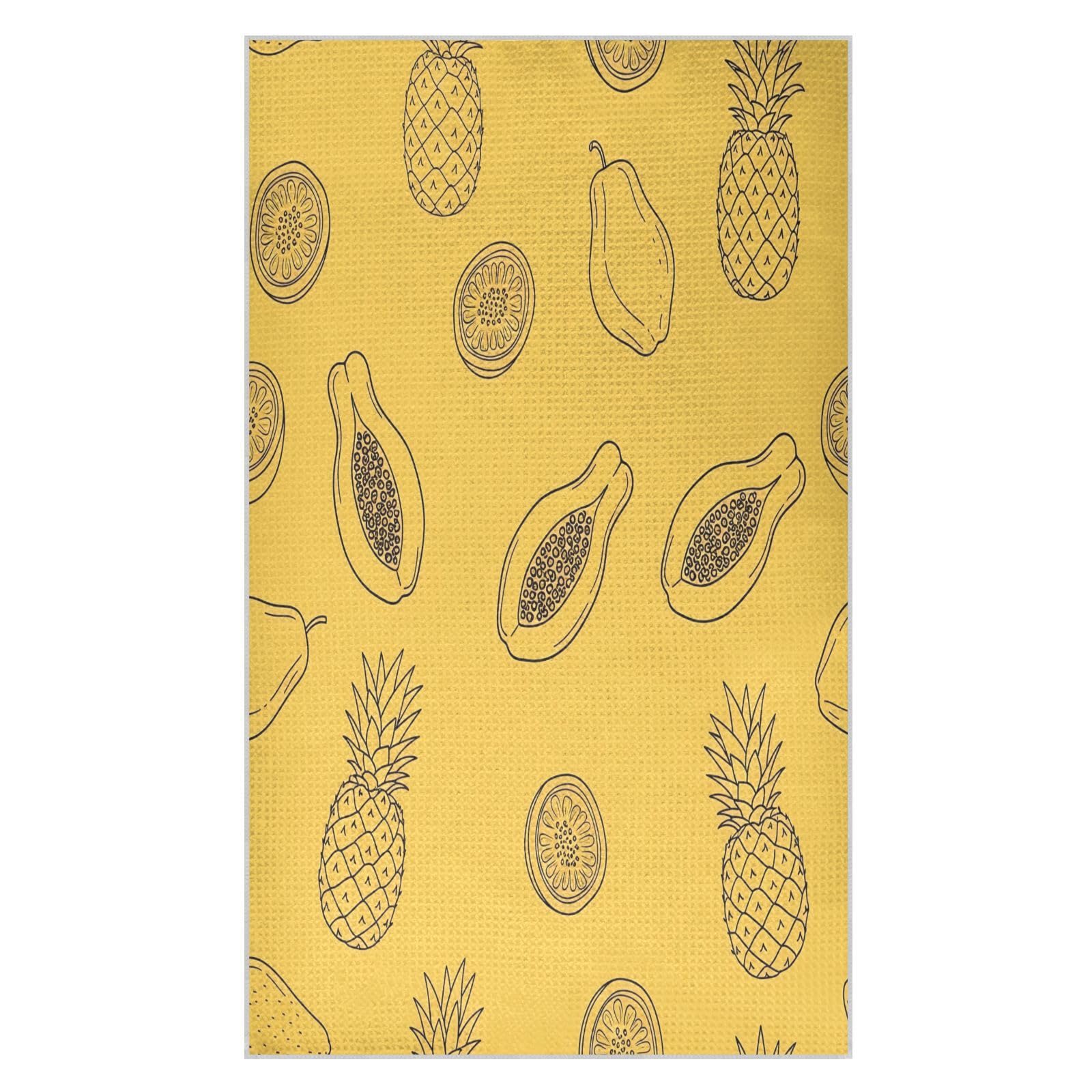 BURSTDDY Summer Fruits Kitchen Towels,Absorbent Dish Towels 2 Pack
