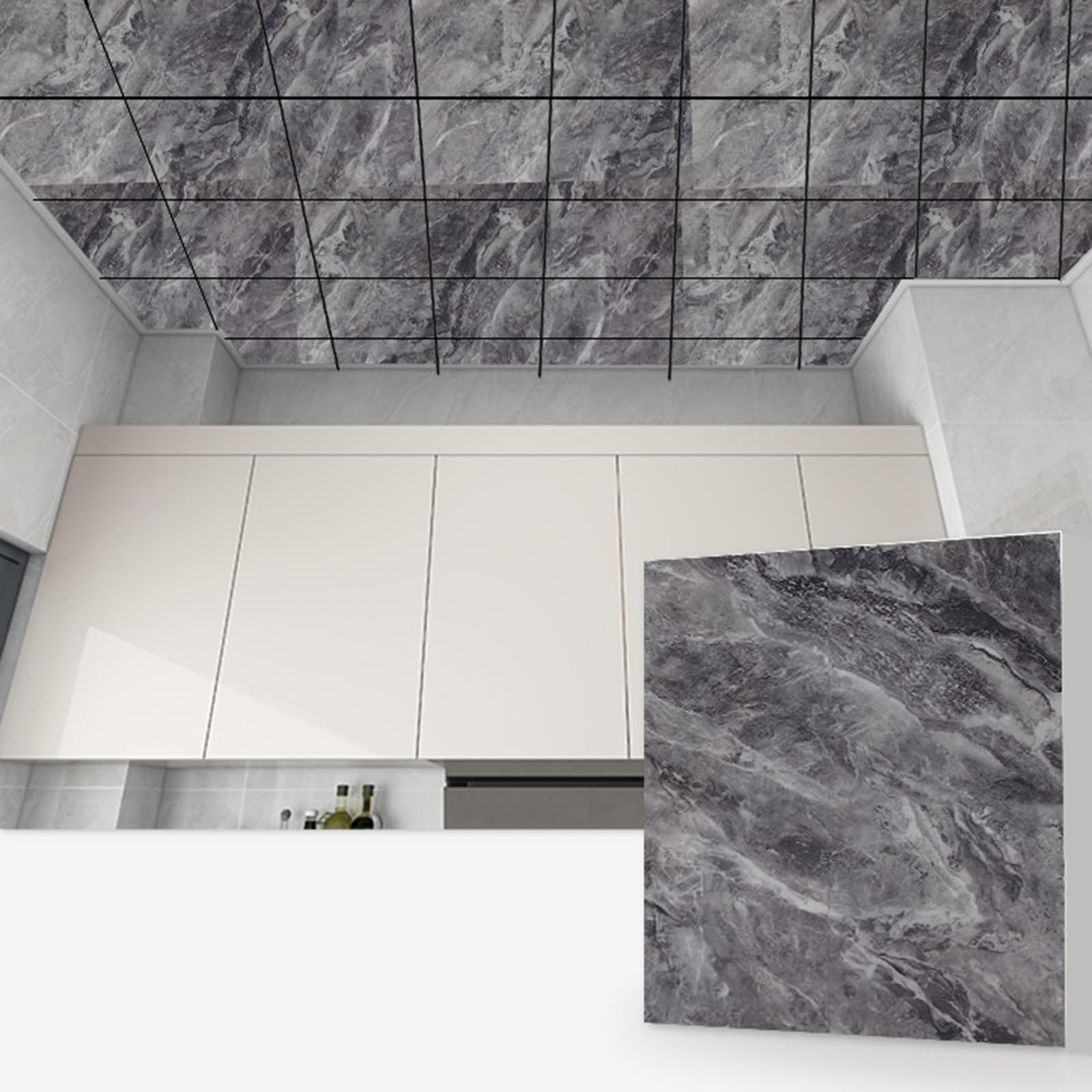 Azulejos del Techo,Revestimiento De Techo De SóTano,Azulejos De Techo DecoracióN,Fuerte Y Ligero,FáCil De Limpiar,para La DecoracióN De Oficinas En Casa