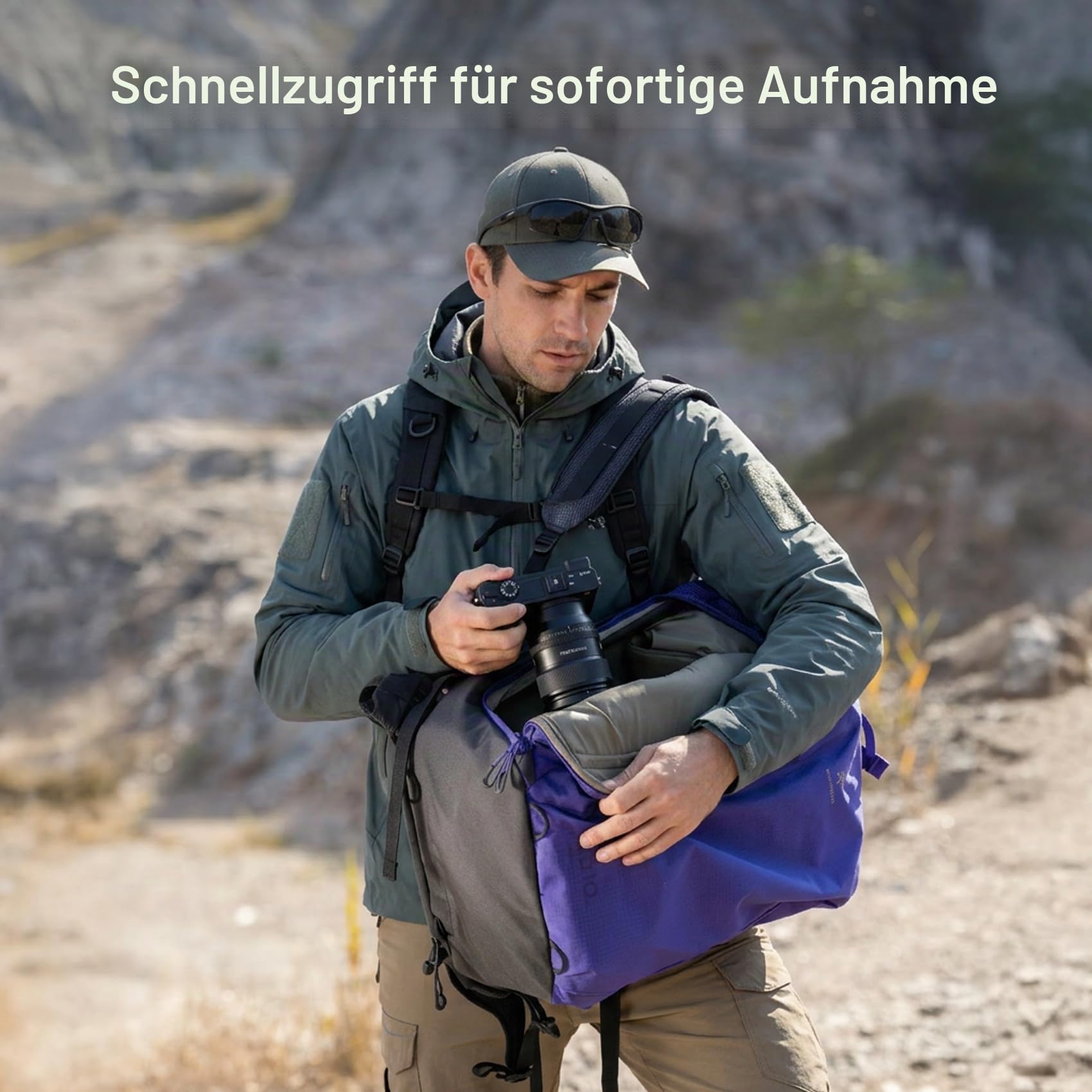 PGYTECH OnePro Ultralight Outdoor Wasserdichter Kamerarucksack 20L, Schwarz | AirFoam Tragesystem, Schnellzugriff, 14 Zoll Laptopfach, Leichte Fotorucksack für DSLR/Drohnen/Systemkameras