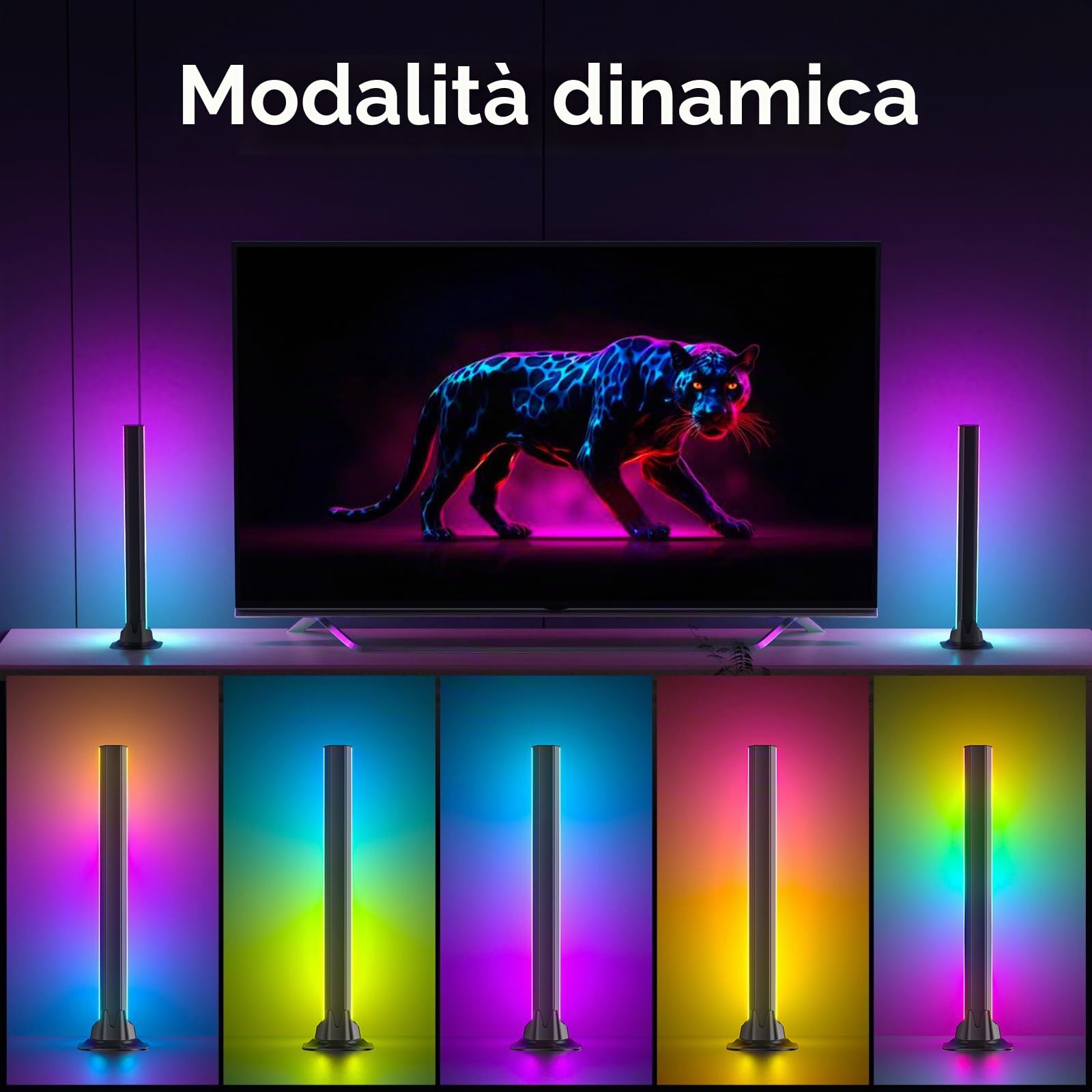 AURORIONCG Barra LED Gaming RGBIC per TV e Monitor PC — immagine 13 di 16