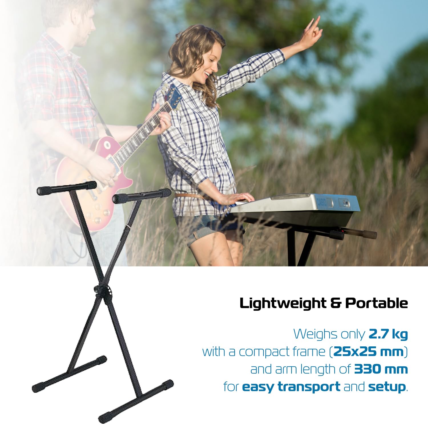 SOUNDSATION Single Keyboard Ständer mit einstellbarer Höhe