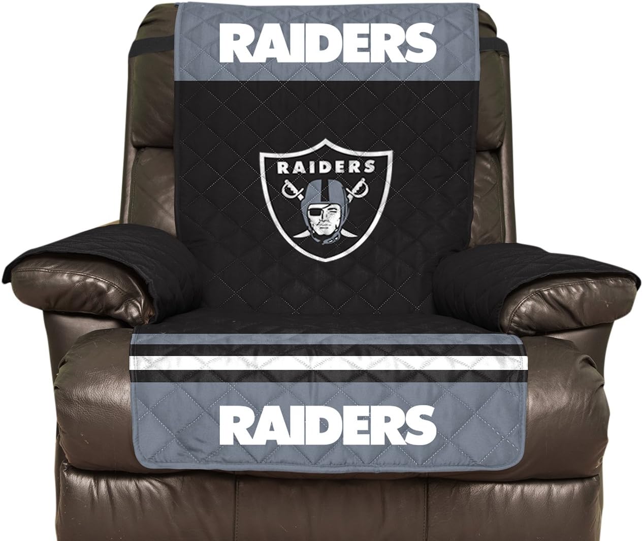 Pegasus Sports NFL Unisex NFL Recliner Reversible Furniture Protector with Elastic Straps, 80-inches by 65-inches