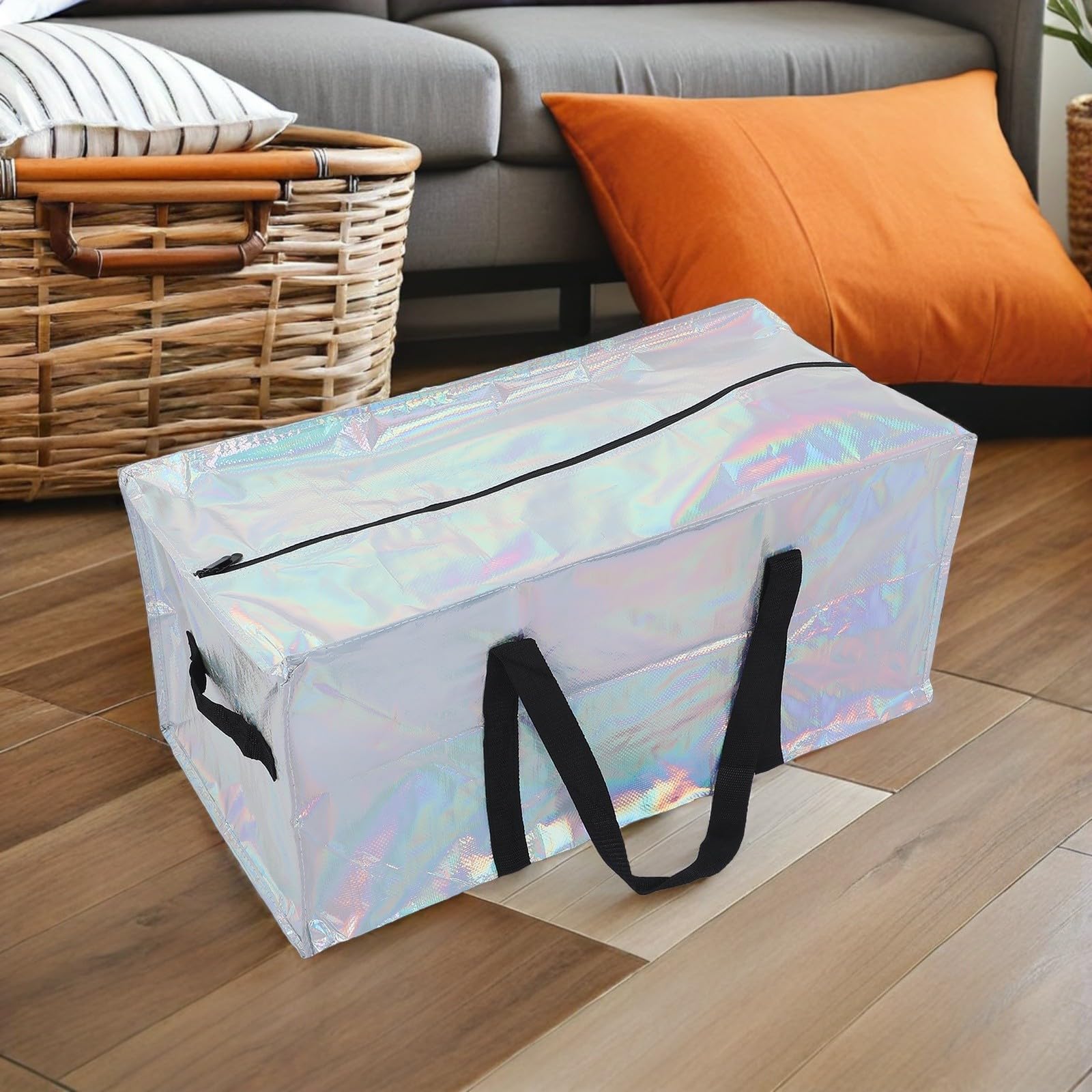 PRETYZOOM 4 Piezas Bolsa de Mudanza para Almacenamiento y Asas Anchas Extra Grande de Tela Oxford con Cremallera Reforzada y Transporte de Ropa