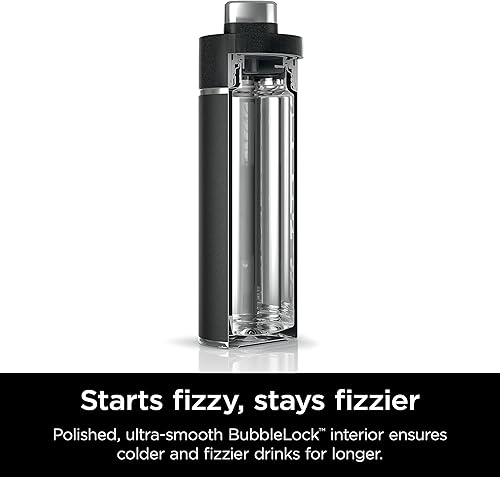 Miniatura 4 de Ninja DW2401BK Thirsti - Botella de agua de viaje de 24 onzas, para bebidas gaseosas carbonatadas, más frías y espumosas durante más tiempo, a