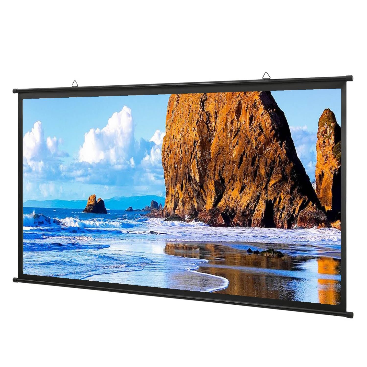 Schermo di proiezione 60 Pollici formato 4:3/16:9, telo proiettore Portatile per videoproiettore Full HD 3D 4K, Home cinema theater ufficio Schermo Proiettore Anti-piega (Size : 72" (4:3))