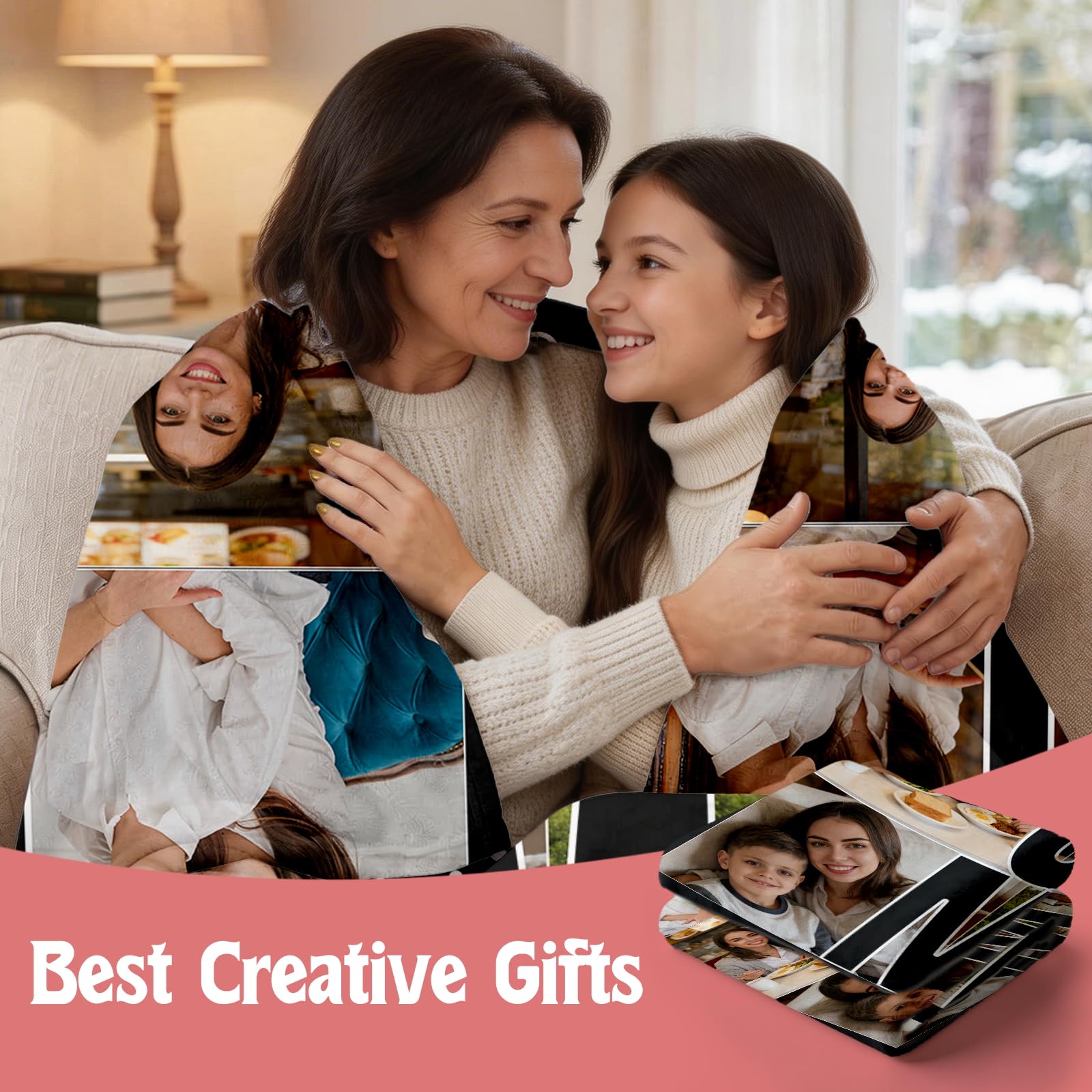 Custom Mom Blanket Throws with Picture, Personalized Blankets Photo Gifts for Mama, Grandma, Wife, Mother's Day, Birthday Gift - 5