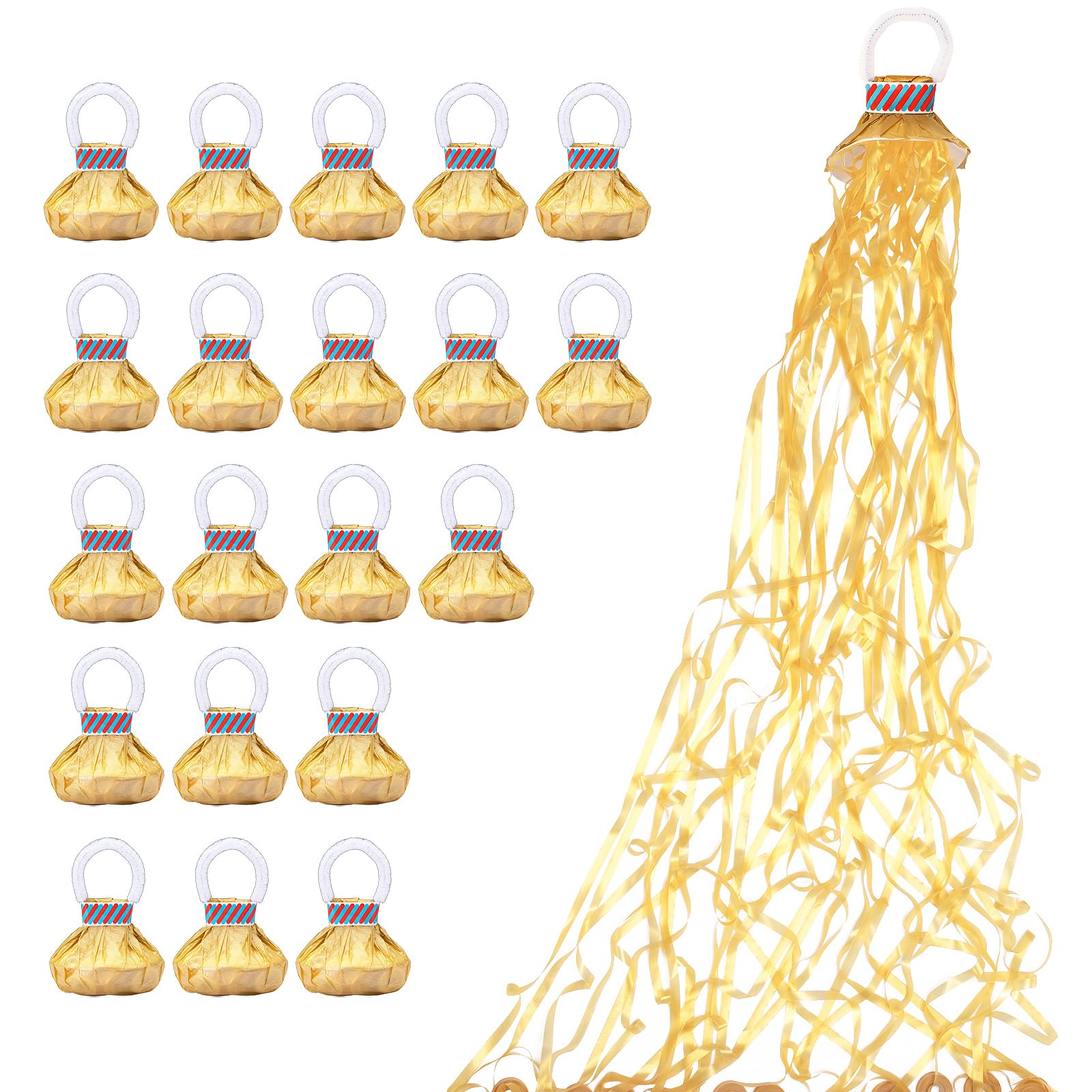 Konfetti-Popper, Luftschlangen, Kunststoff, kein Durcheinander, für Party, Geburtstag, Hochzeit
