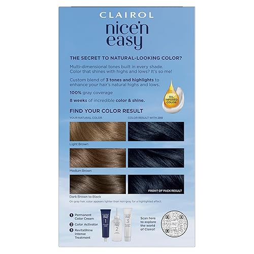 Miniatura 2 de Clairol Nicen Easy - Tinte permanente para el cabello color azul y negro paquete de 1 unidad