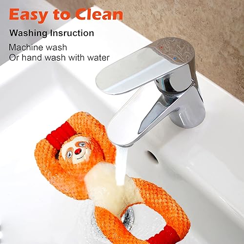 Miniatura 4 de samtotopets Juguetes para perros perezosos, juguetes para cachorros, juguetes chirriantes para perros, juguetes de peluche para perros de tira y