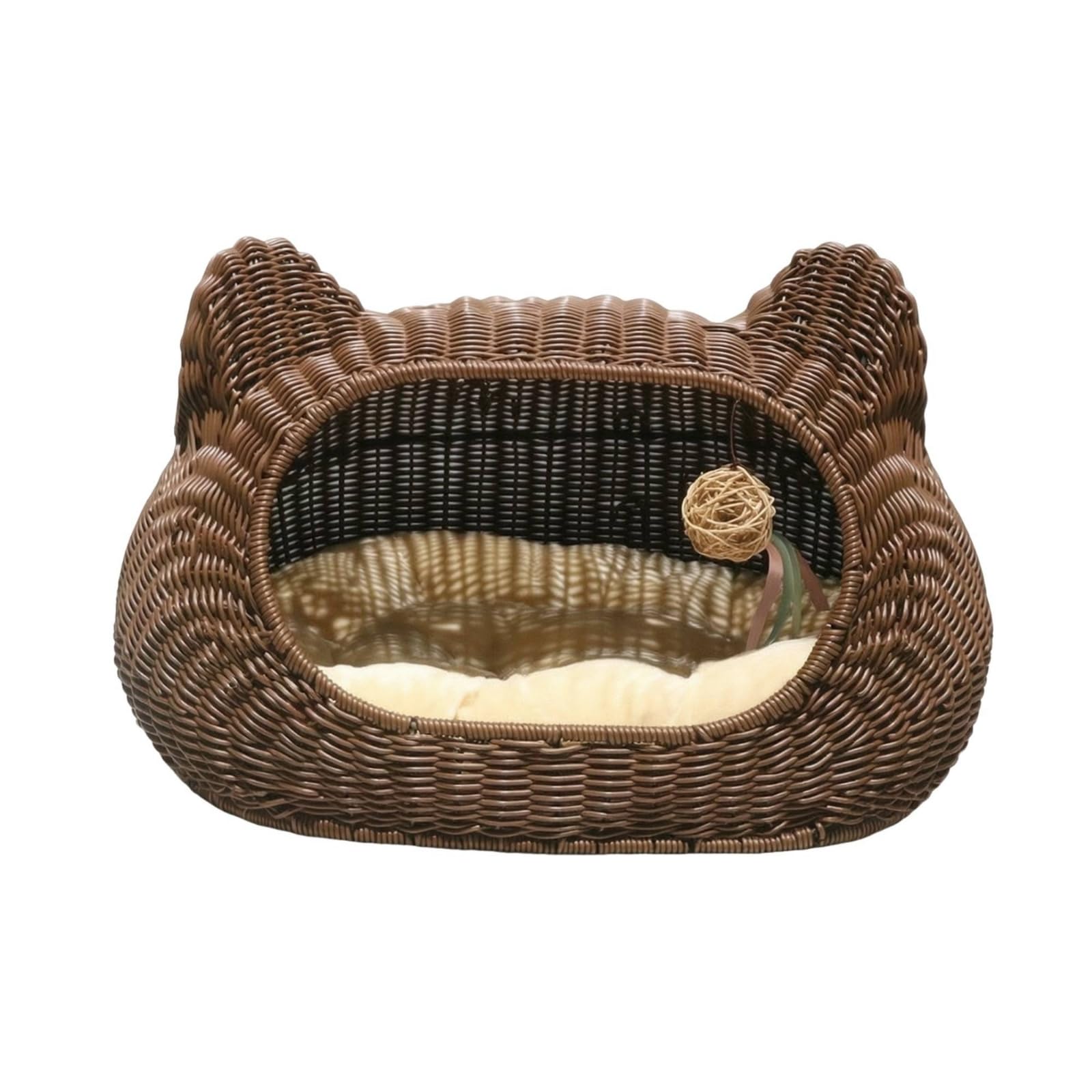 predolo Cuccia con Pallina Appesa Intrecciata Cuccia a Casetta Morbido per Salotto, Caffè, Piccolo 54 32 33CM