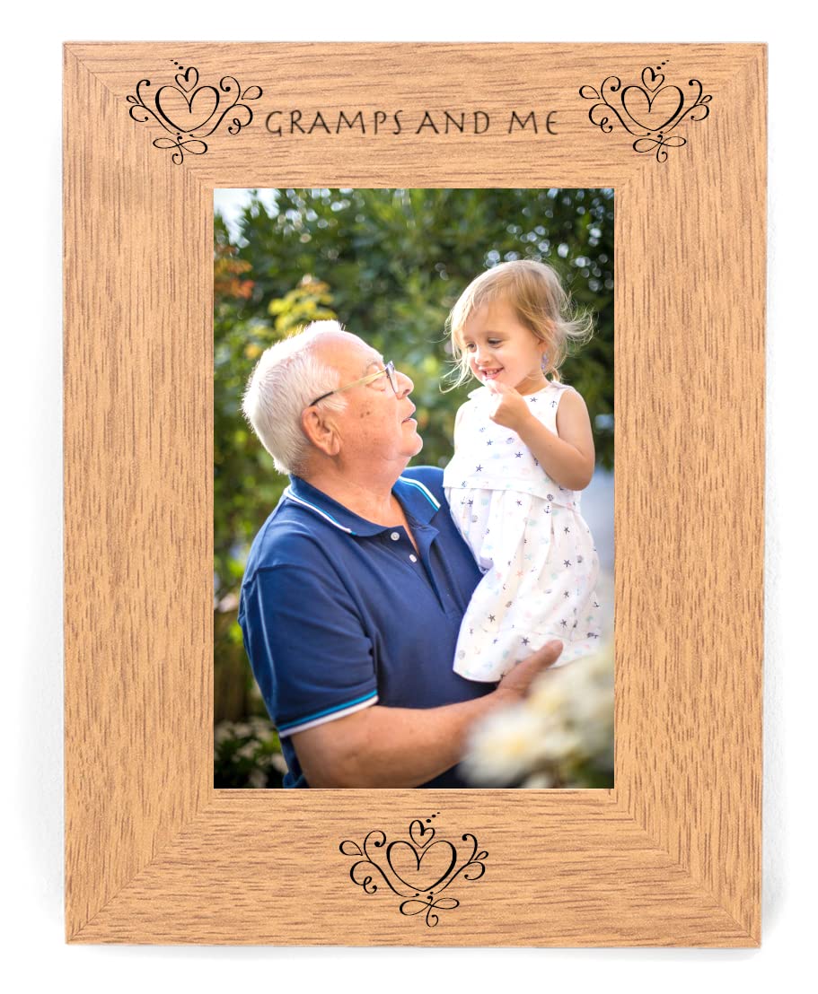 Gramps and Me 6 x 4 Photo Picture Frame Photoframe Birthday Gift Idea From Grandson Granddaughter Grandchildren