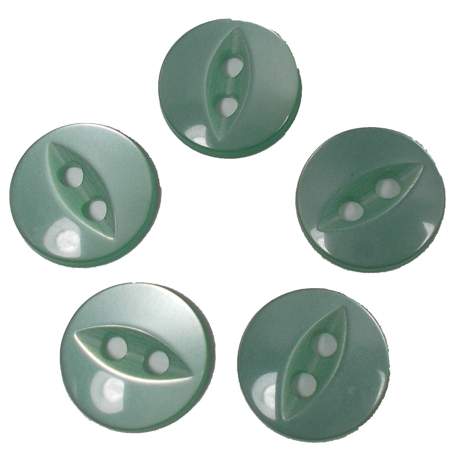 Push The Button Pale Green Fisheye Basic Buttons 19Mm (, 5)
