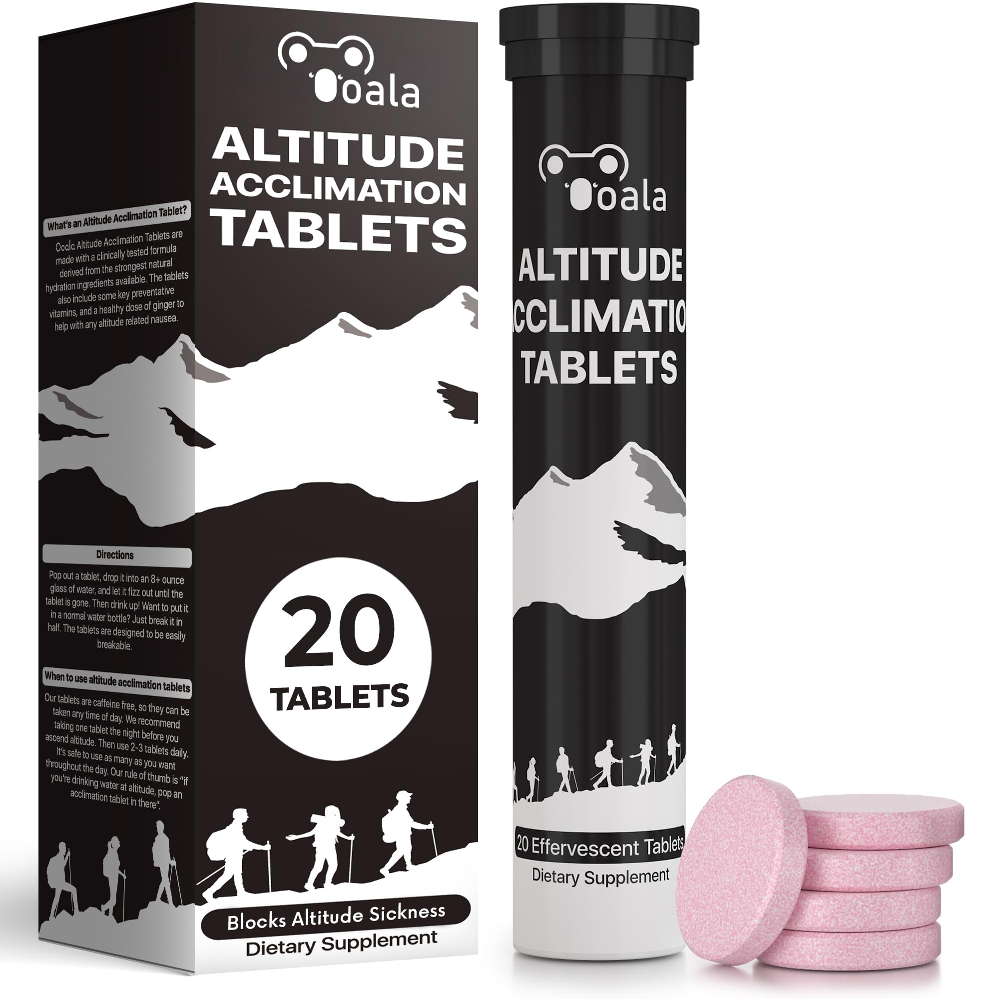 [BRSRGFAOOIJWYFLX] Altitude Sickness Acclimation Tablets (20 Tablets) | Supports Rapid Altitude Acclimation & Recovery | Altitude Sickness Prevention & Hydration Aid | Altitude Sickness Medicine for High Altitude