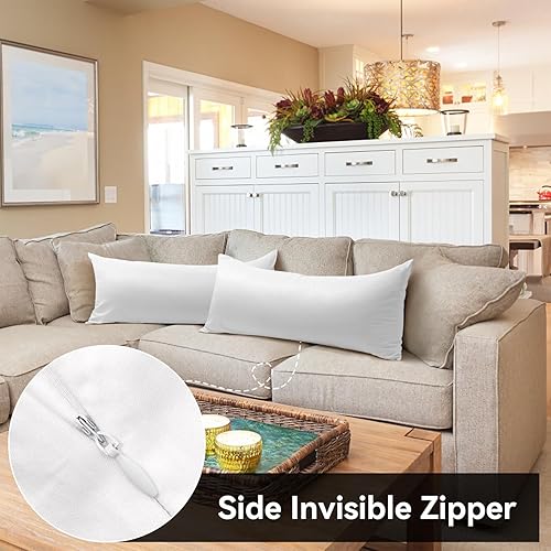 Vista 274 de Thmyo Paquete de 2 fundas de almohada cuadradas decorativas de algodón, fundas de almohada de sublimación en blanco, fundas de cojín blancas