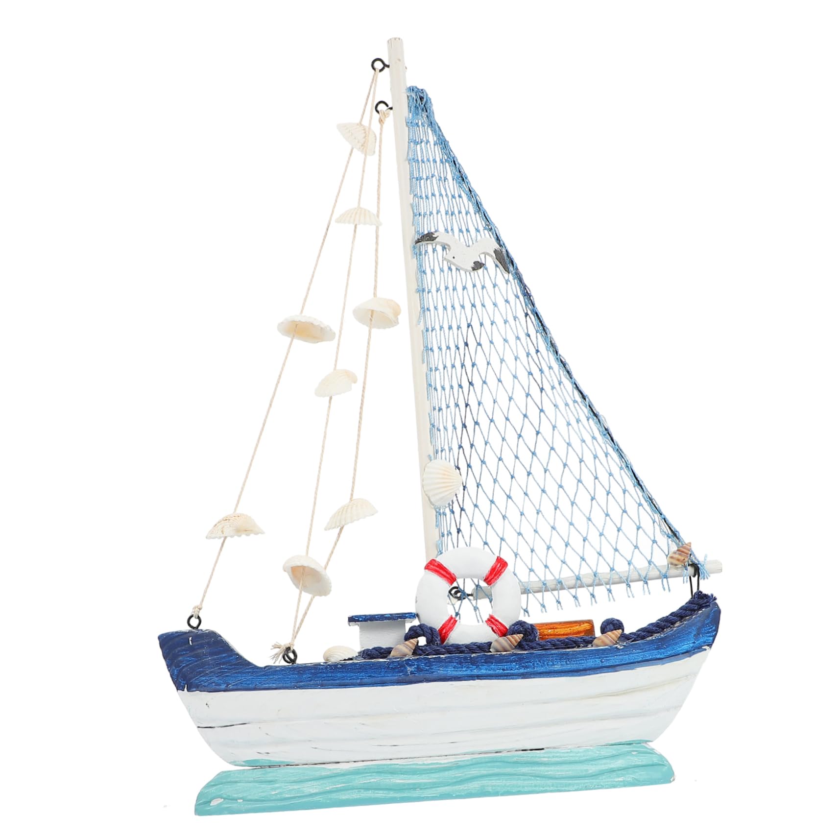 Gadpiparty Maquette Voilier En Bois Sculpté Coquillage, Grosse Taille, Décoration D’ancre Marine, Ornement Nautique Pour Maison, Bureau, Salon, Accessoire Déco Vacances, Pièce Unique