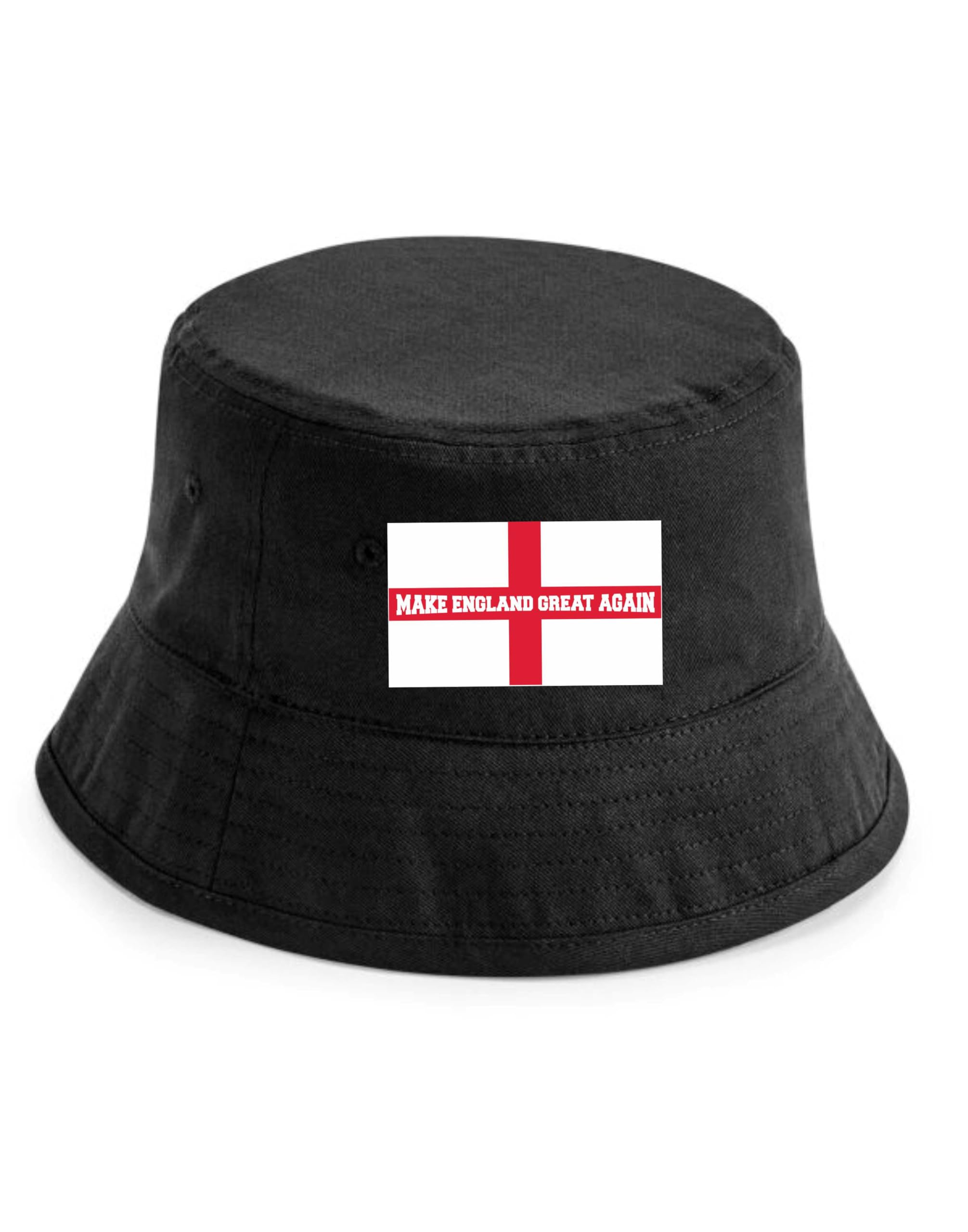 Print4U Make England Great Again Bucket Hat English Pride St George Cross Black SM