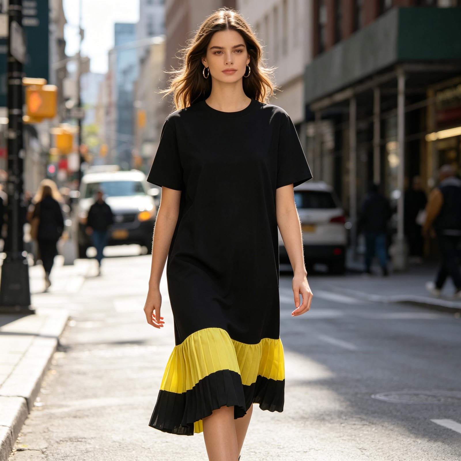 Vestidos Verano Mujer Vestidos Verano Mujer Largos, Lino Natural Silueta Recta para Viajar Uso Diario Vestido De Fiesta Mujers Elegantes Vestido Tejido Elástico Frío
