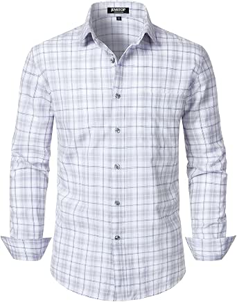 JEMITOP Men's Transitional Weather Slim Fit Long Sleeve Button Down Shirt