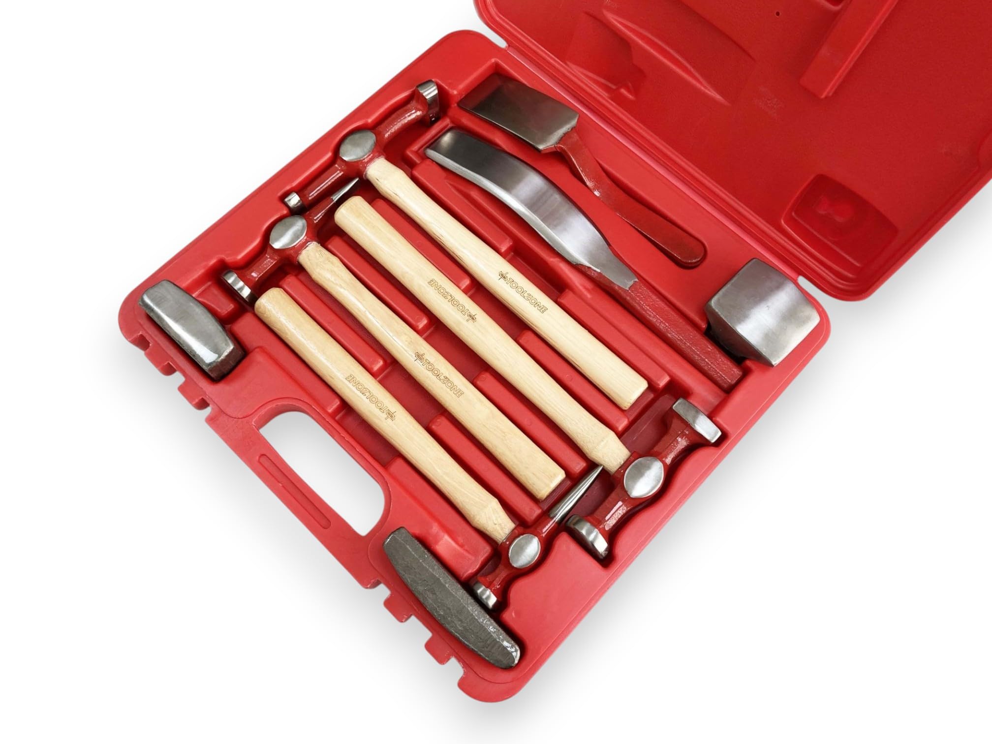 Toolzone Auto Body Panel Beating Repair Tool Hammer Kit 9Pc Hickory Dollys from B&Q