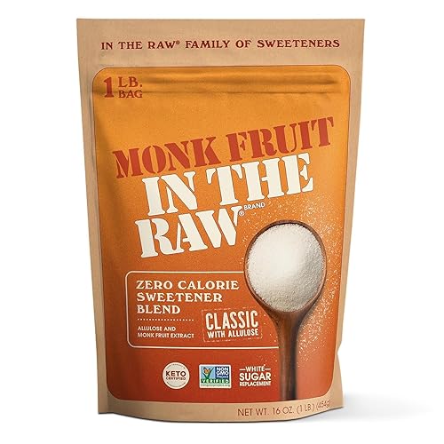 Miniatura 12 de Fruta monje de In The Raw, bolsa de 16 oz dorada para panadería, paquete de 1, endulzante natural de fruta monje con eritritol, sin azúcar
