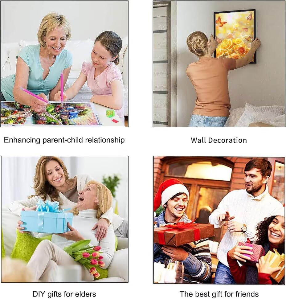 Broderie diamant roses et papillons 5D le cadeau créatif idéal pour adulte - 7