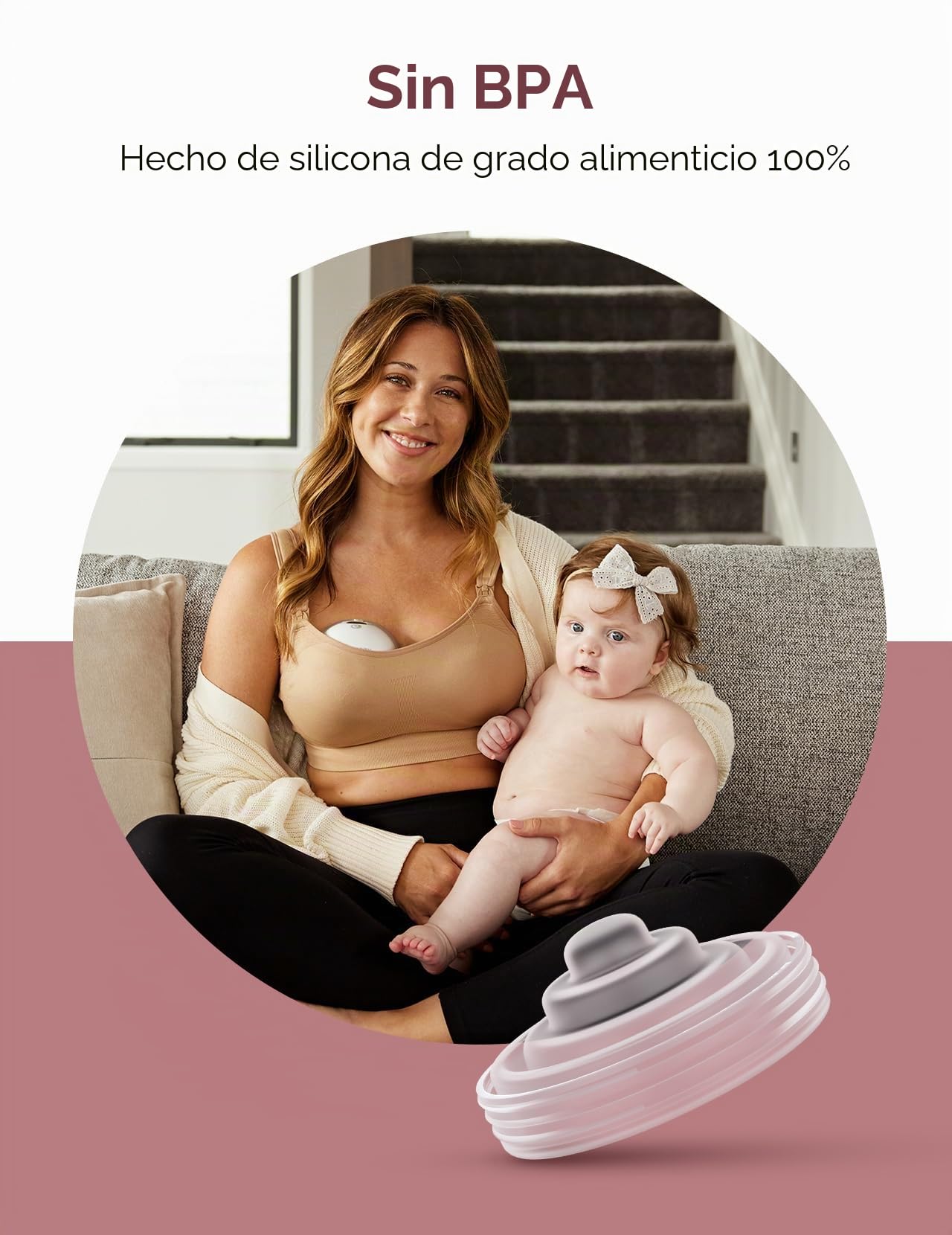 Momcozy Diafragma de silicona, paquete de 2, accesorio para extractor de leche M5