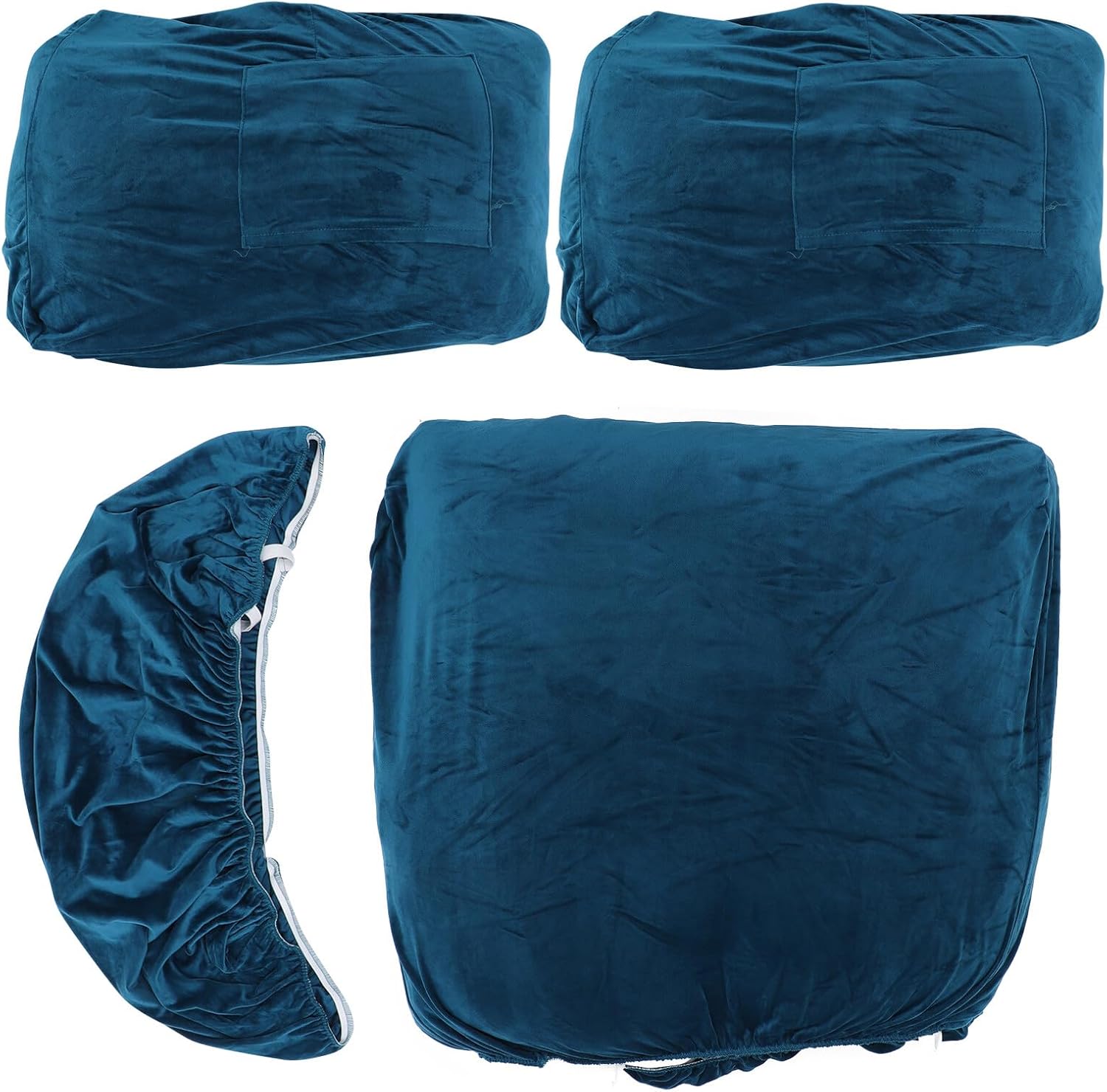 Stretch Recliner Chair Slipcover Set Navy Plush Recliner Cover High Elasticity Thick Soft Full Protection Indoor Furniture Home Use