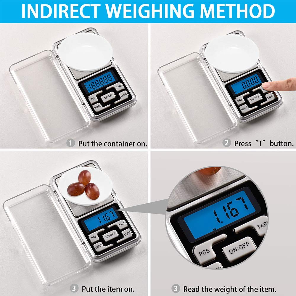 Mini Digital Electronic Pocket peso grammo LCD gioielli scala 0.01 g x 200 g