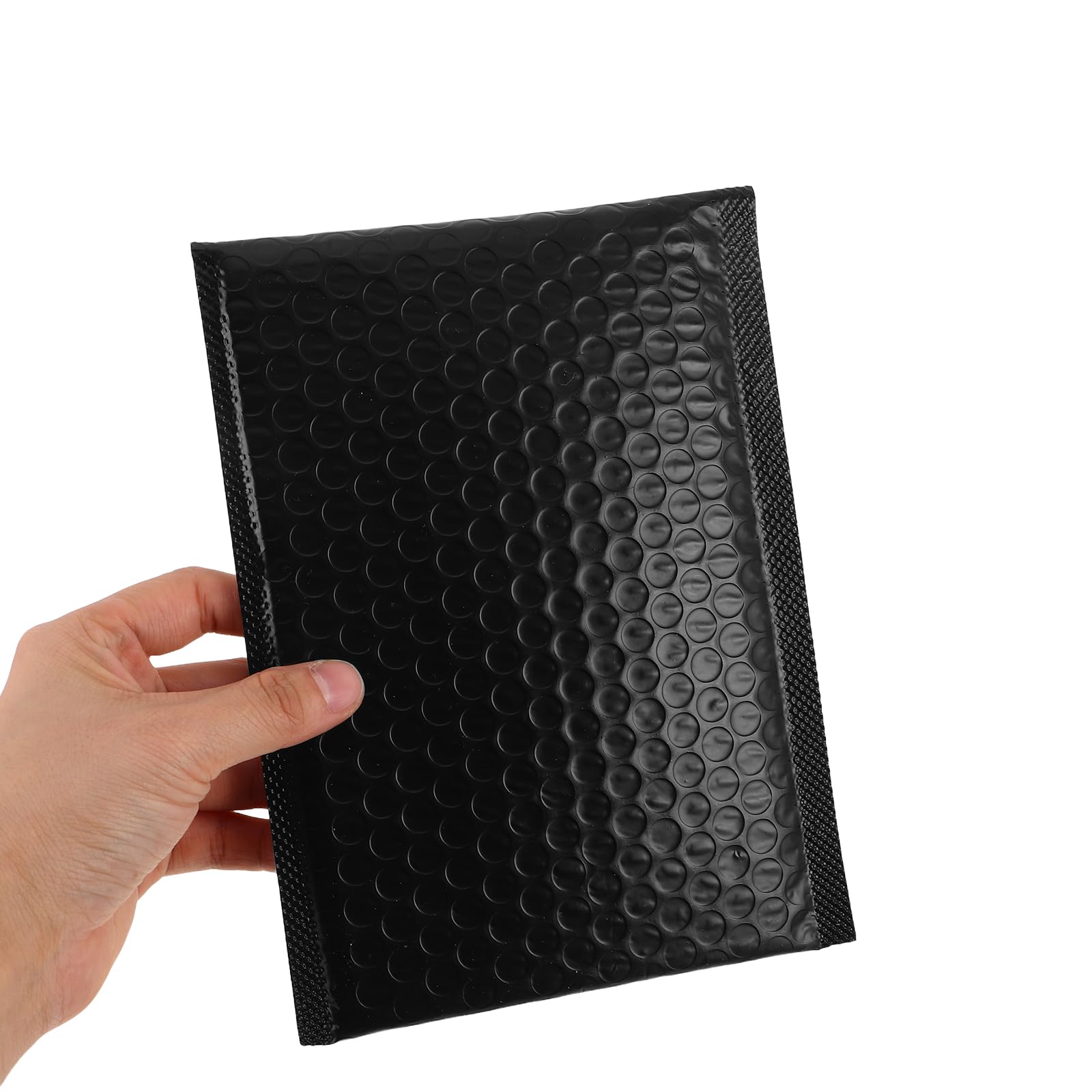 Angoily Paquet à Bulles Imperméables en Plastique Lot de 51 Auto-adhésifs Noirs Pochettes D'expédition Rembourrées Pratiques pour Emballage et Expédition de Bijoux