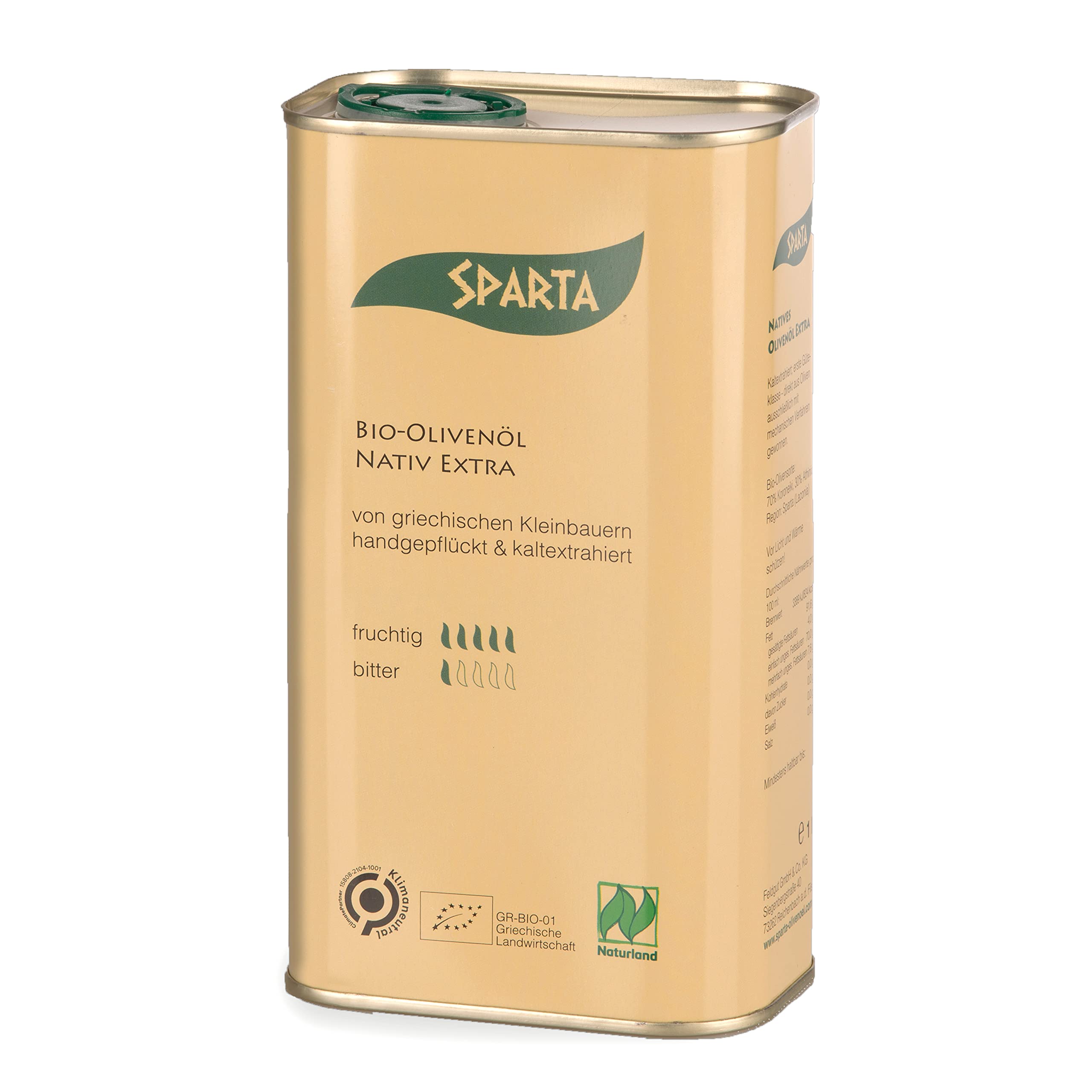 SPARTA Olivenöl erleben – BIO nativ-extra 1 l | Genieße gesunden Geschmack aus Griechenland