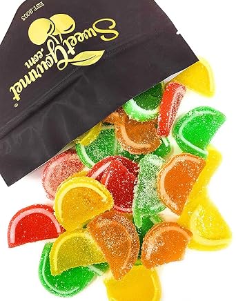 SweetGourmet Mini Assorted Fruit Jelly Slices | Vegan, Gluten Free | 20oz