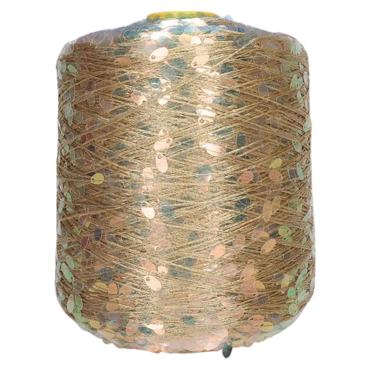 Hilo con lentejuelas de 1000g para tejer prendas suaves que no pican ni pierden brillo