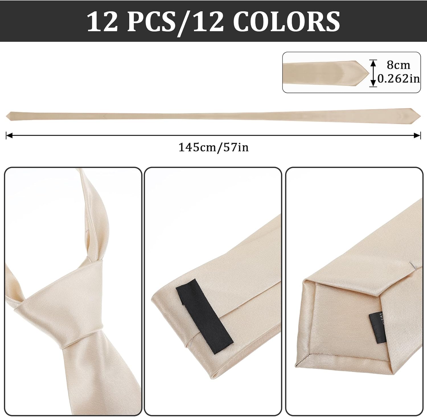 12 PCS Ties for Men - Elegant Mens Ties Set for Formal Occasions, Weddings, Business - Corbatas para Hombres Elegantes - Image 2