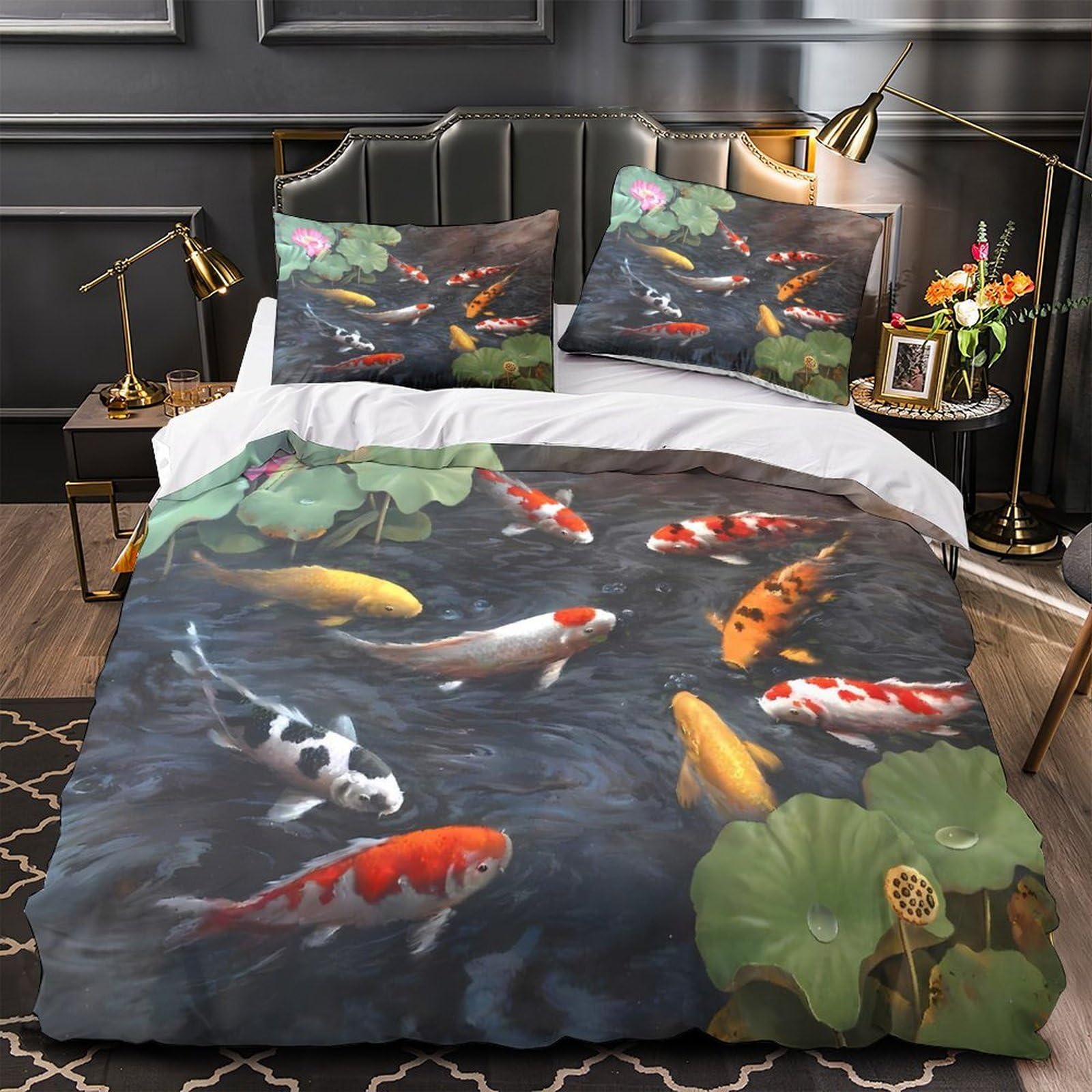 Housse de couette cheval au galop 3D en microfibre premium 260x220 cm