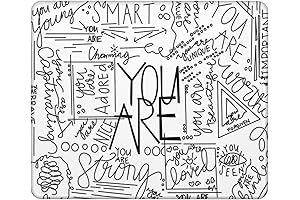 Black and White Inspirational Quote Mouse Pad