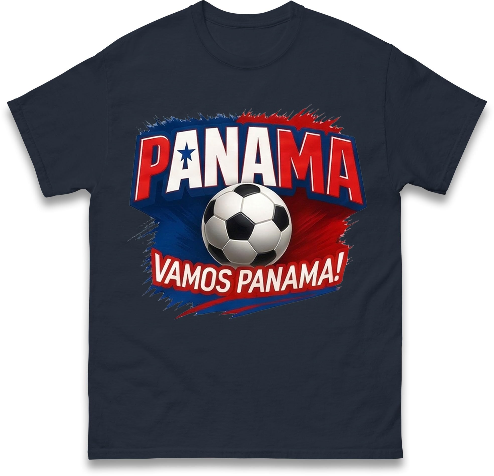 Panama Vamos Football T-Shirt, Panama Football Fan Tee, Mens & Womens Sports Tee, Copa America, World Cup Supporter Gift Navy