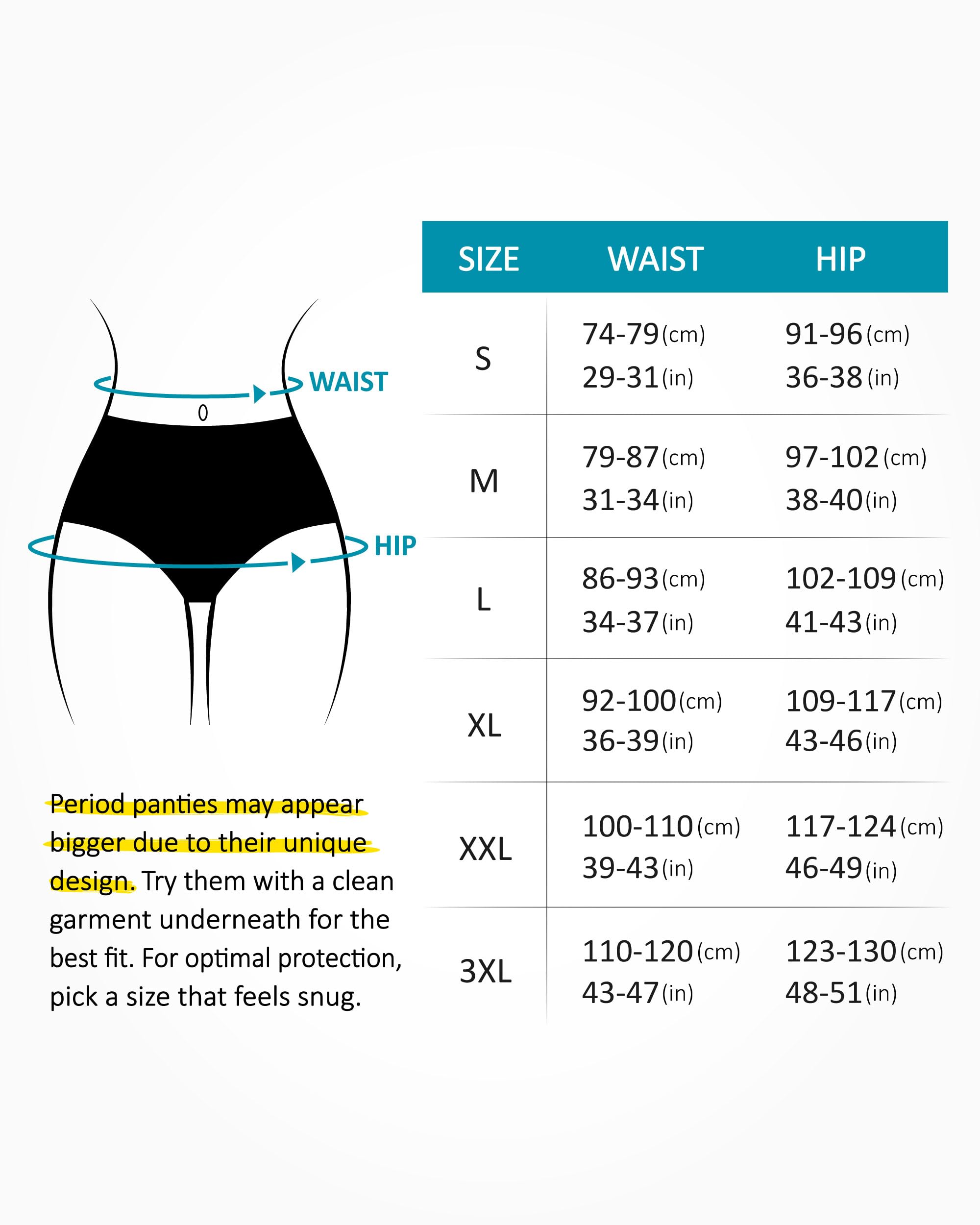 Neione Mujer Bragas Menstruales Flujo Abundante Culotte de Algodon Slip para Regla 5 Tampones