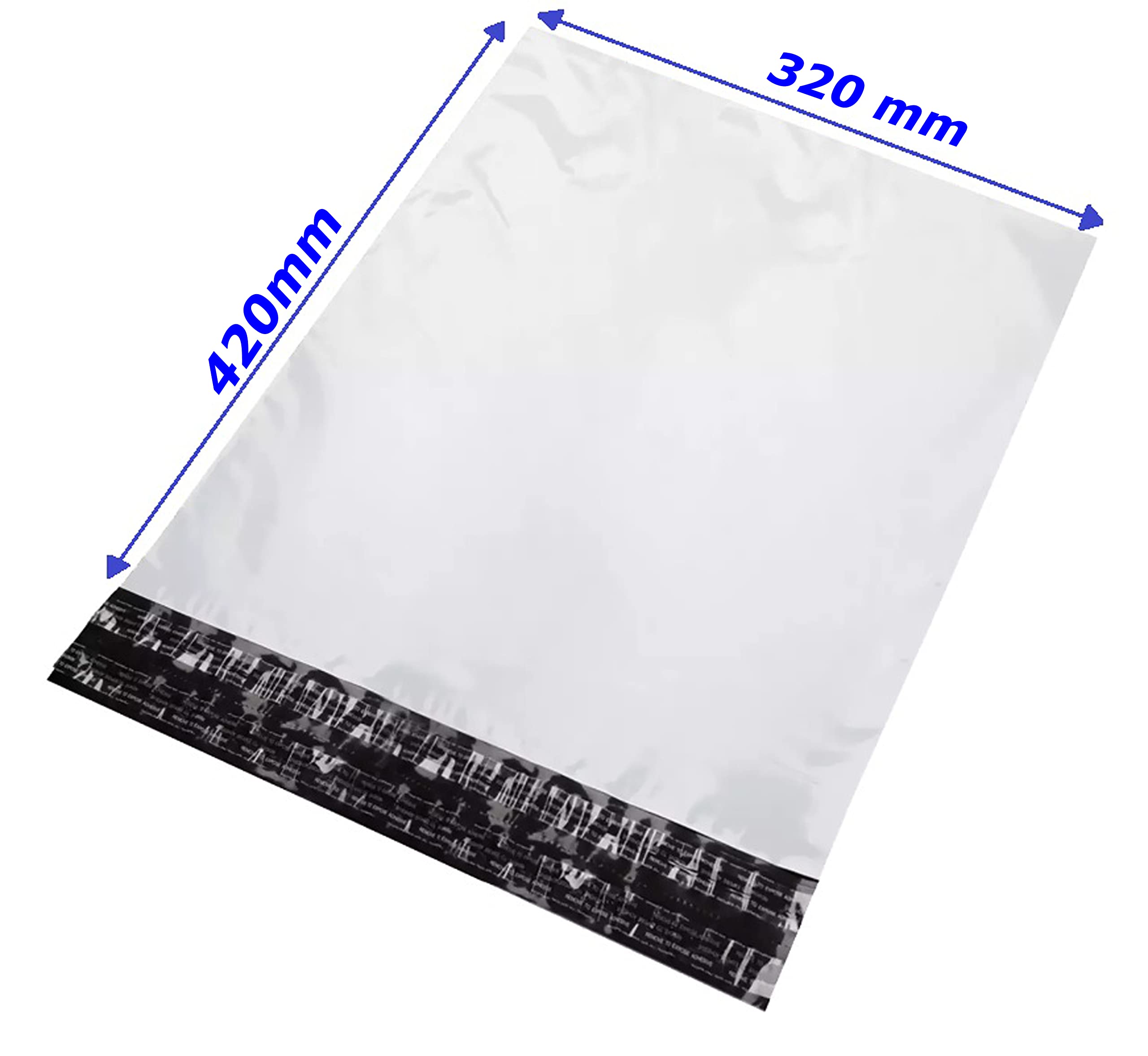Jeco - Lot de 100 enveloppes plastique d'expédition opaques 320 x 420 mm, pochettes plastifiées VAD 32x42cm 50 microns. Légère, solide, inviolable et imperméable