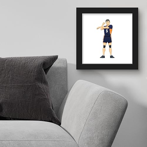 Miniatura 4 de Trends International Gallery Pops Haikyu!! - Póster de pared de Ryunosuke Tanaka #5, 12 x 12 pulgadas, versión de marco negro
