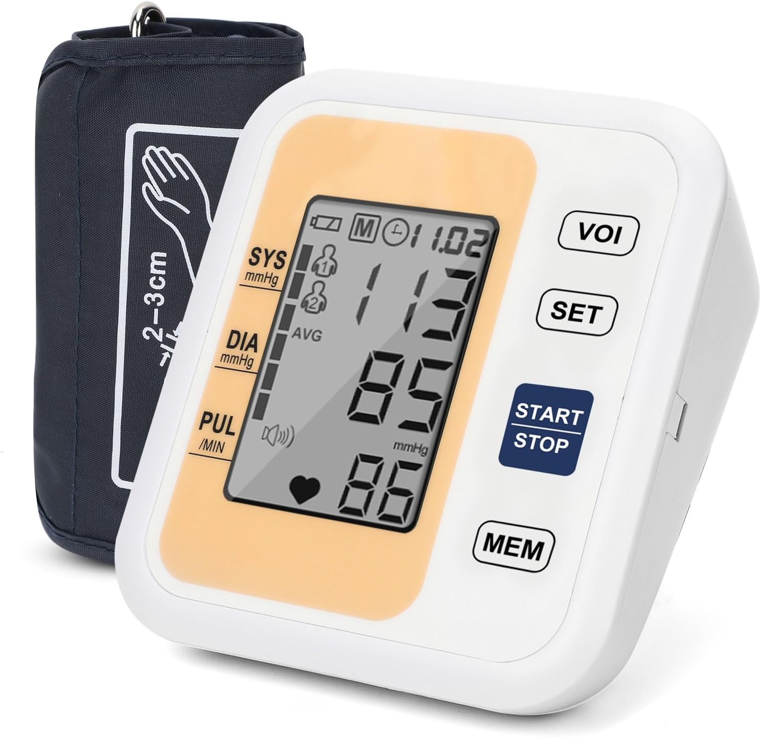 Arm Blood Strain Monitor for House use, 2 Consumer 99 Reminiscence Computerized Correct Blood Strain Machine, Higher Arm BP Cuff with Massive Digital Show (Half Colour B1681)