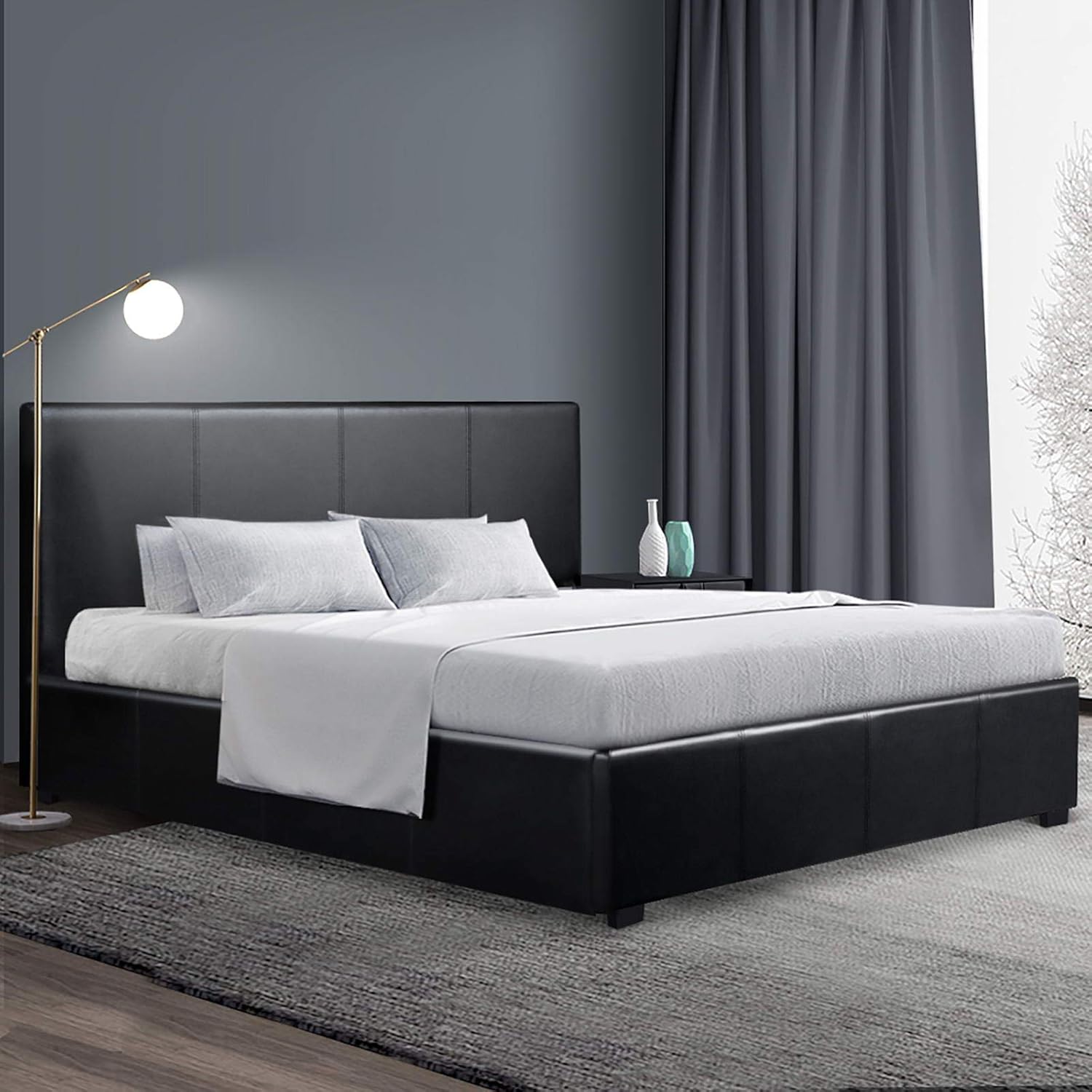 Artiss Queen Size Bed Frame Platform Headboard Frames Gas Lift Beds