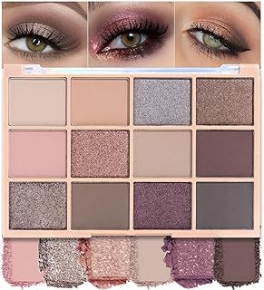 Paleta de sombra de ojos ahumada neutra, 12 c...