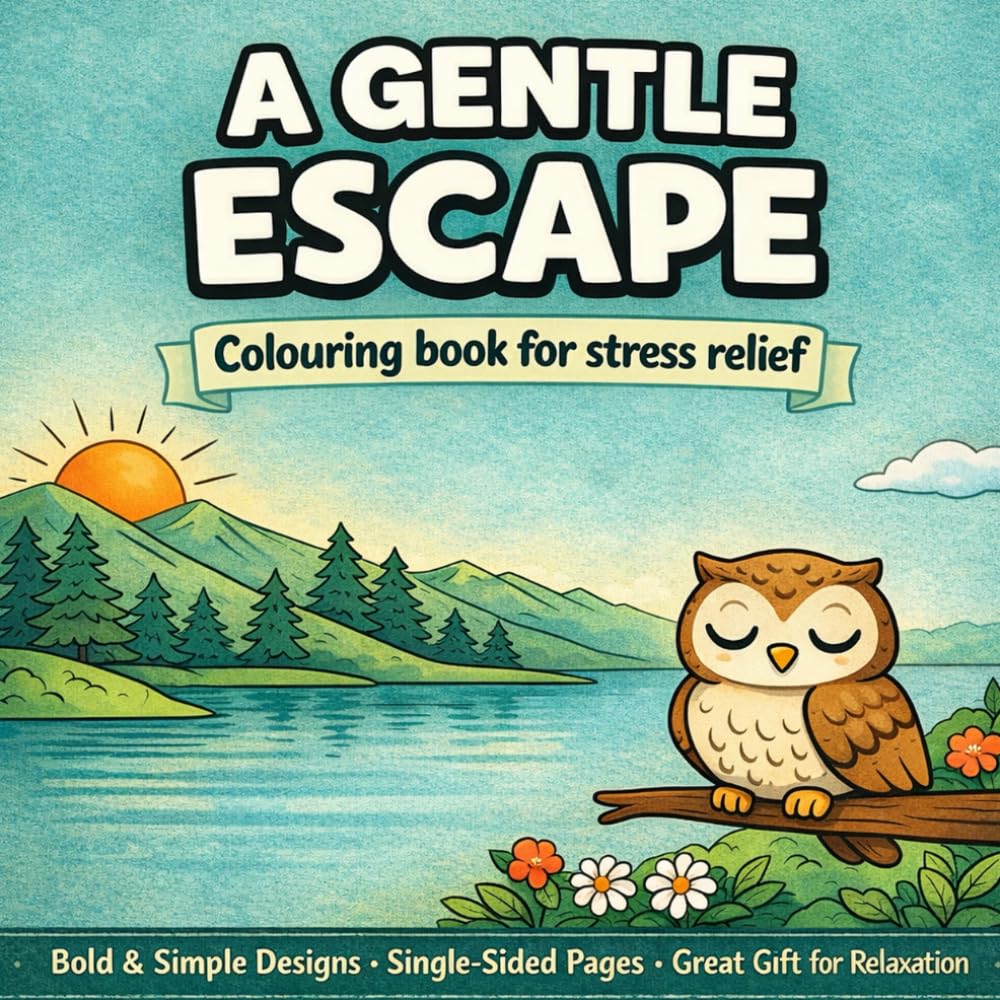 A Gentle Escape: Colouring book for Stress Relief